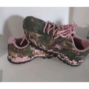 'Real Tree Girlls" Shoes Size Womens 10m Green/Pink Camo Hunting-Fishing
